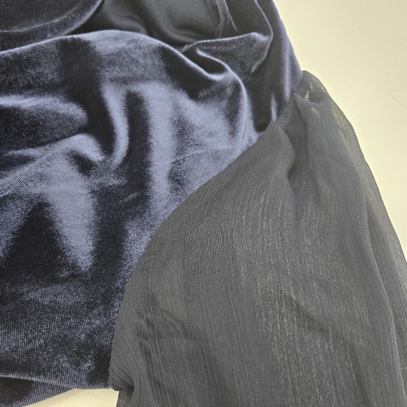 Elegant Navy Velvet DKNY Dress Size:14 NWT - Picture 5 of 9